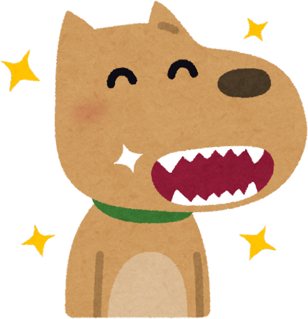 Illustration of a Happy Dog with Clean Teeth